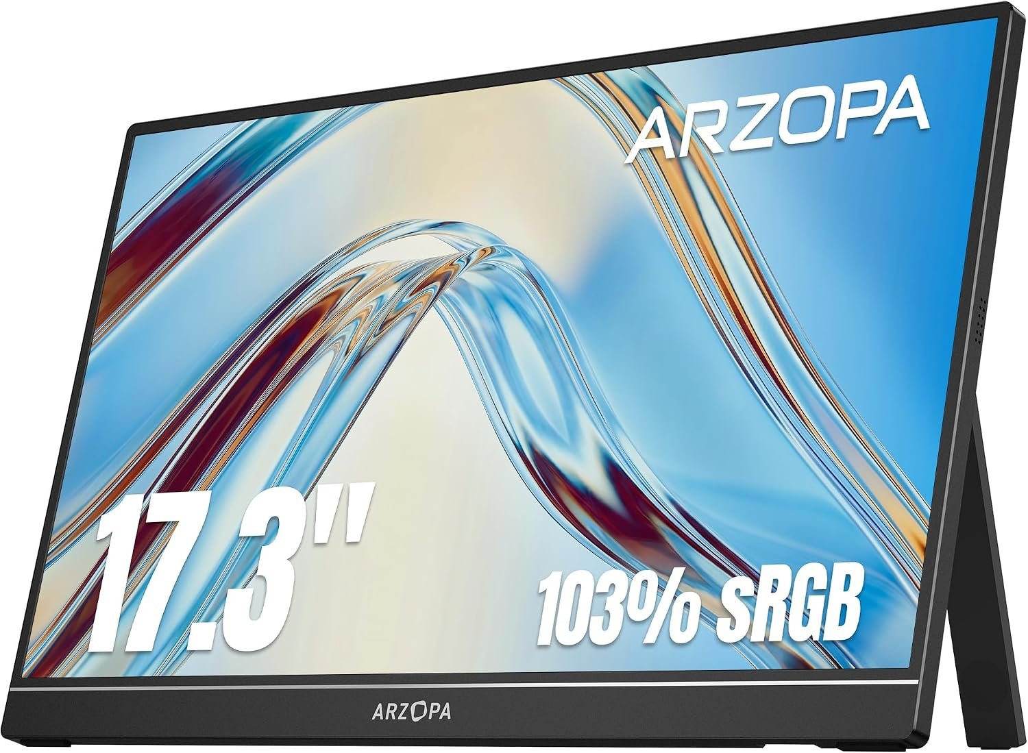 ARZOPA 17.3" Portable Monitor, 1080P FHD 103% sRGB IPS Gaming Monitor